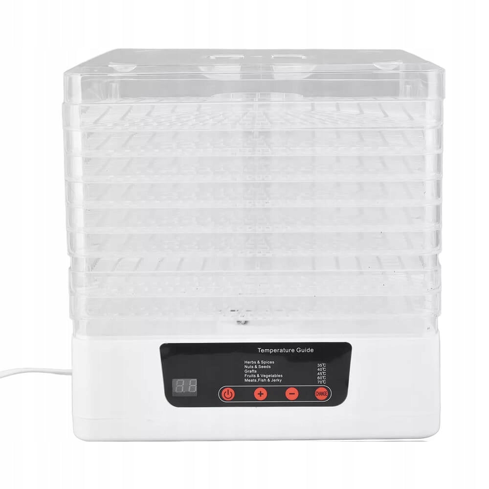 Food Dryer Fruit Vegetable Mushroom Herbs 8 Tac 350W Digital Panel Packaging status original