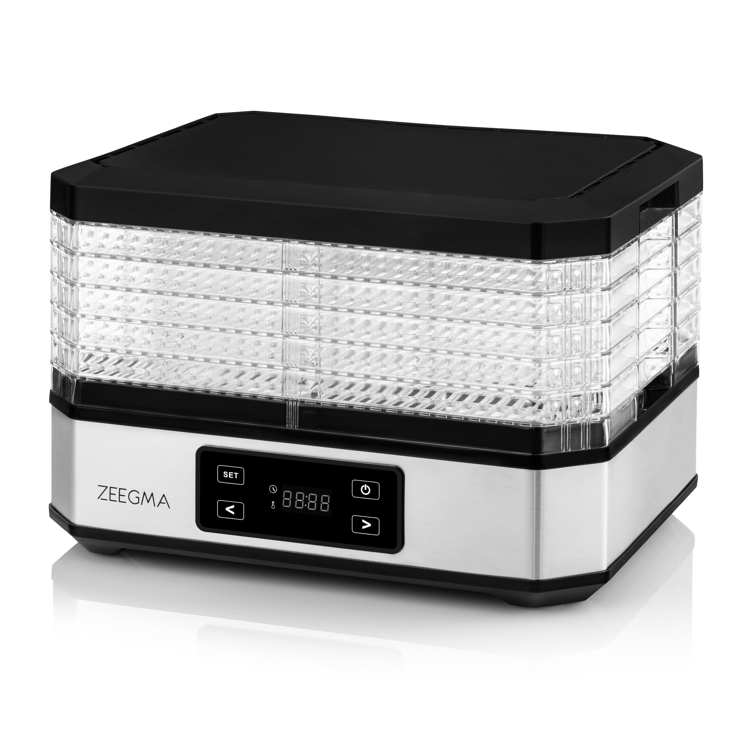 Food Dryer MULTIFUNCTIONAL FOR MUSHROOMS FRUIT VEGETABLES STRONG CLOCK Manufacturer code ZE-DRY CHEF SILVER