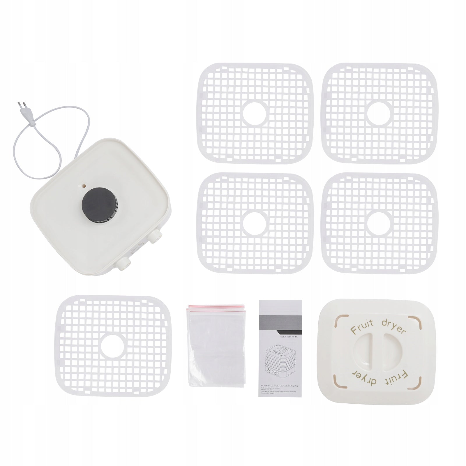 Food Dryer Machine, Fruit Dehydrator with 5 Trays, Food Dehydrator, 220V Manufacturer code FDM1234
