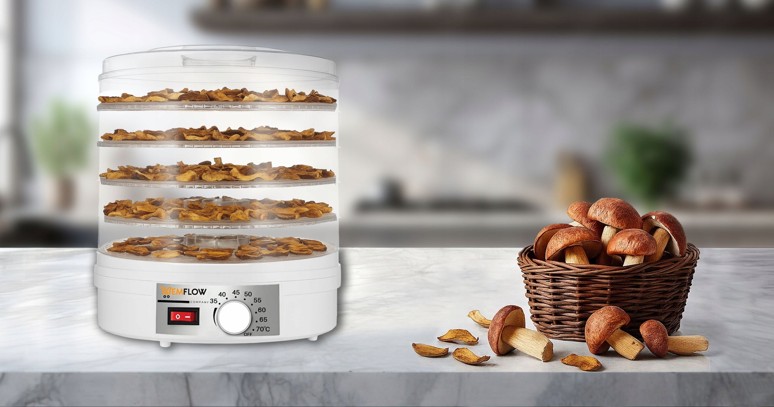 Food Dryer Mushroom Dryer 500W 5 Sit Brand MEMFLOW