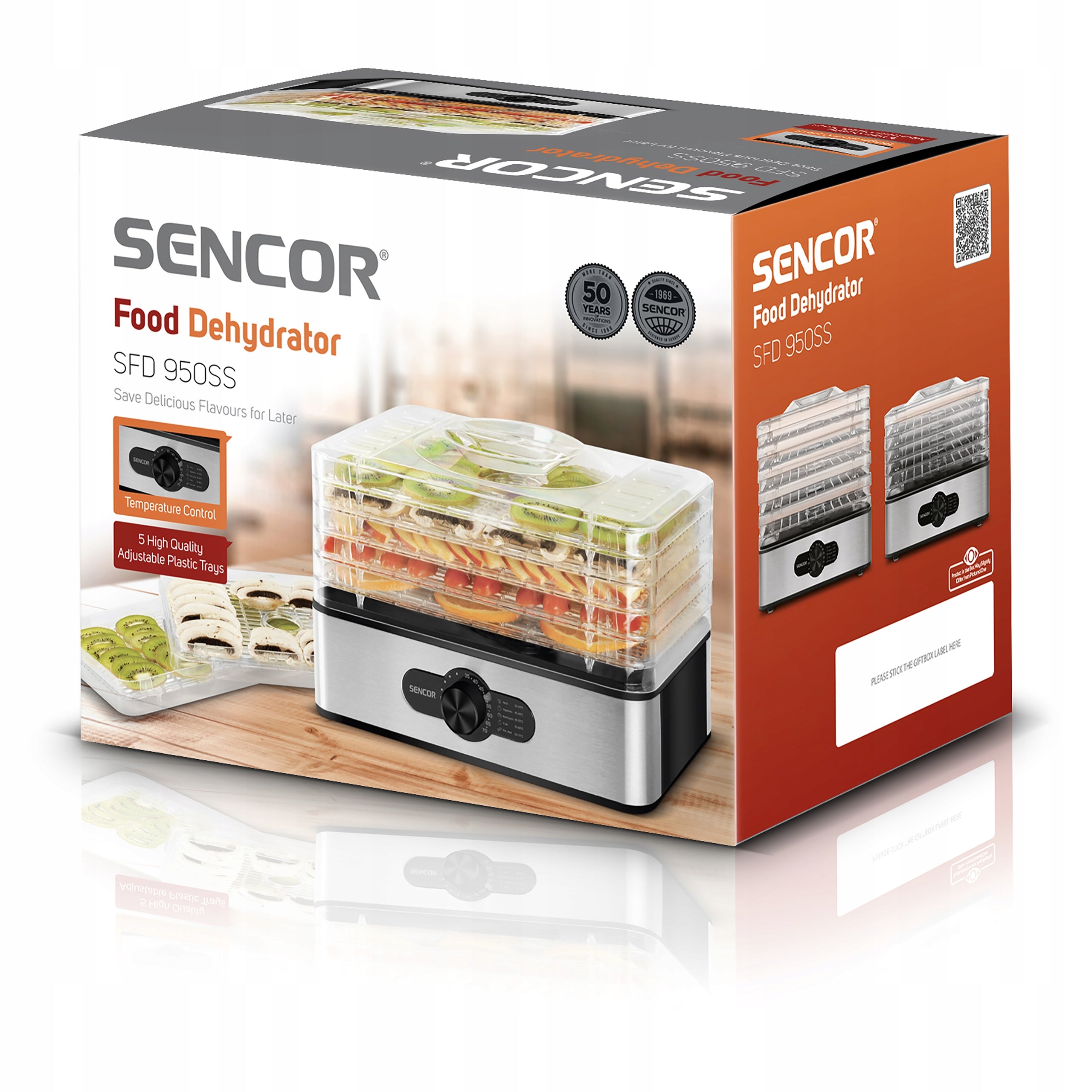 Food Dryer for Food Mushrooms Sencor SFD 950SS Manufacturer code 8590669320981