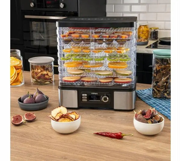 Food Dryer for Fruit Vegetable Mushrooms RAVEN ESS005 450W 8 sit Timer Power 450 W