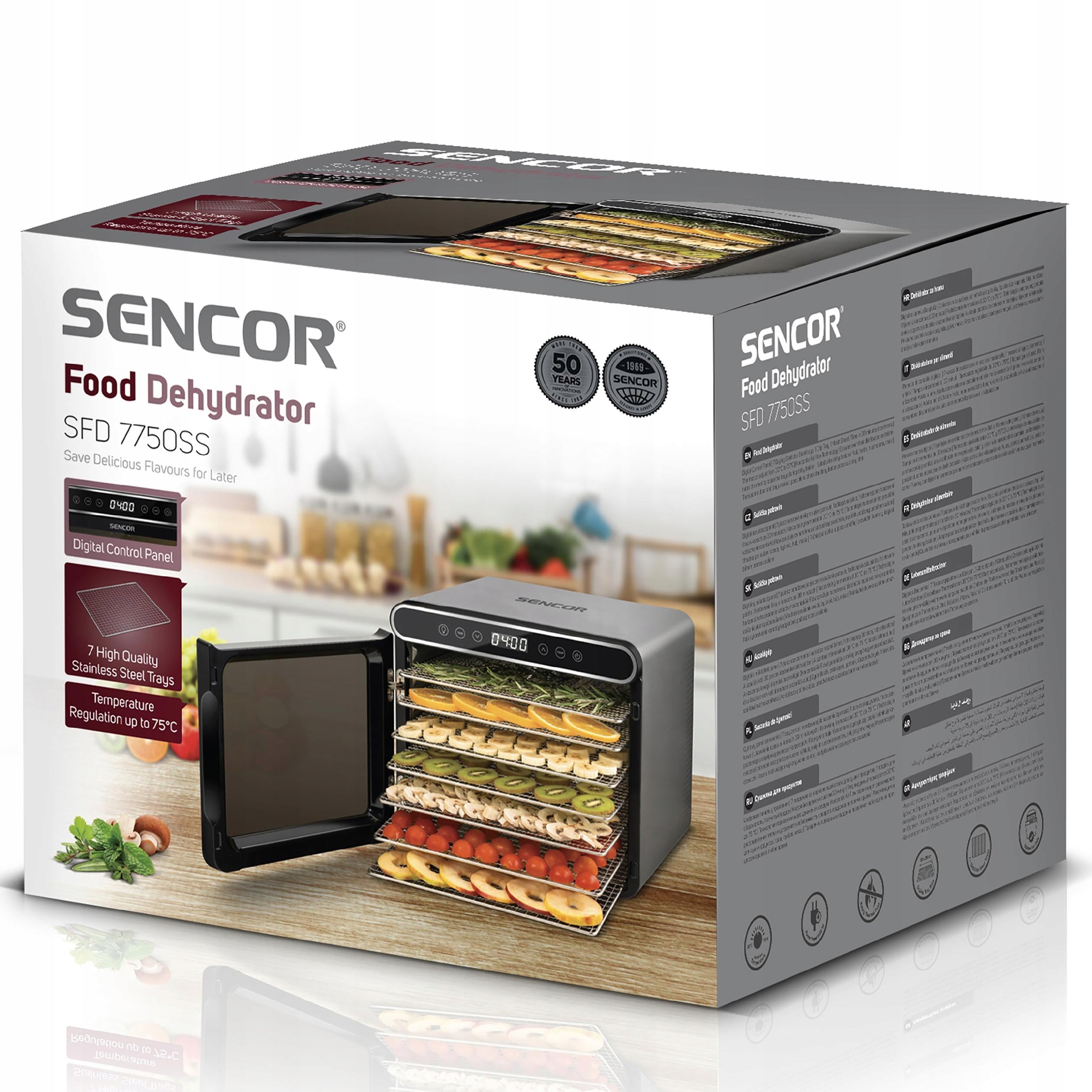 Food Fruit Mushroom Dryer 600W 7 TAC Sencor SFD 7750SS Manufacturer code 8590669335848
