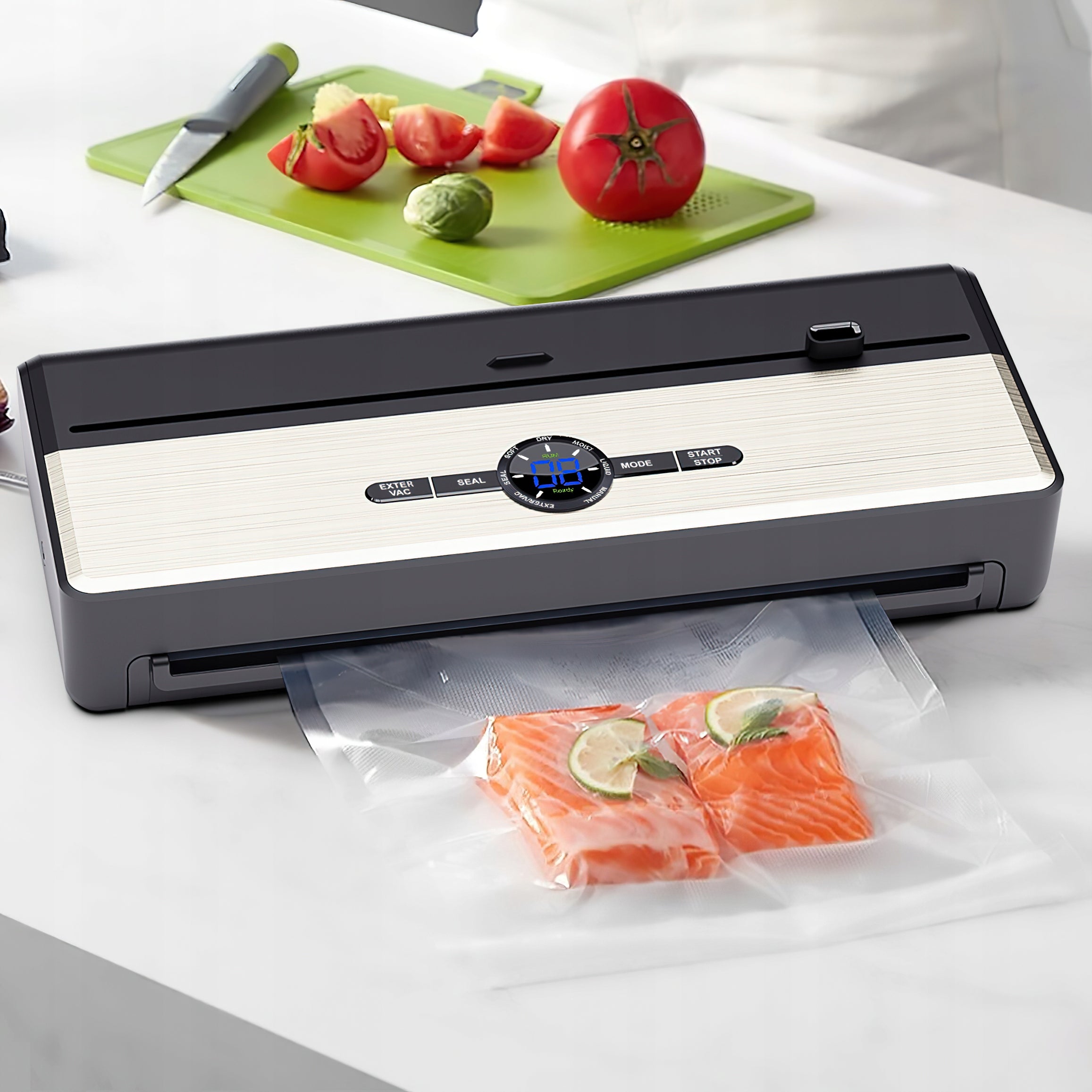 Food Packaging VACUUM WELDING MACHINE Automatic + 7in1 Bags and Film EAN (GTIN) 8711727435212