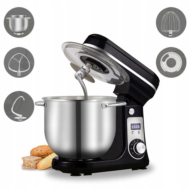Food Processor BioloMix BM601 Black Power 1200W Stainless Steel Bowl 6L