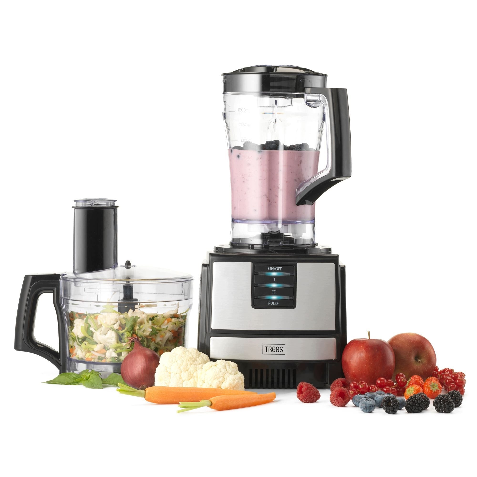 Food Processor Blender Malakser Trebs 7in1 550W 2 Speeds Pulse Manufacturer code 99394