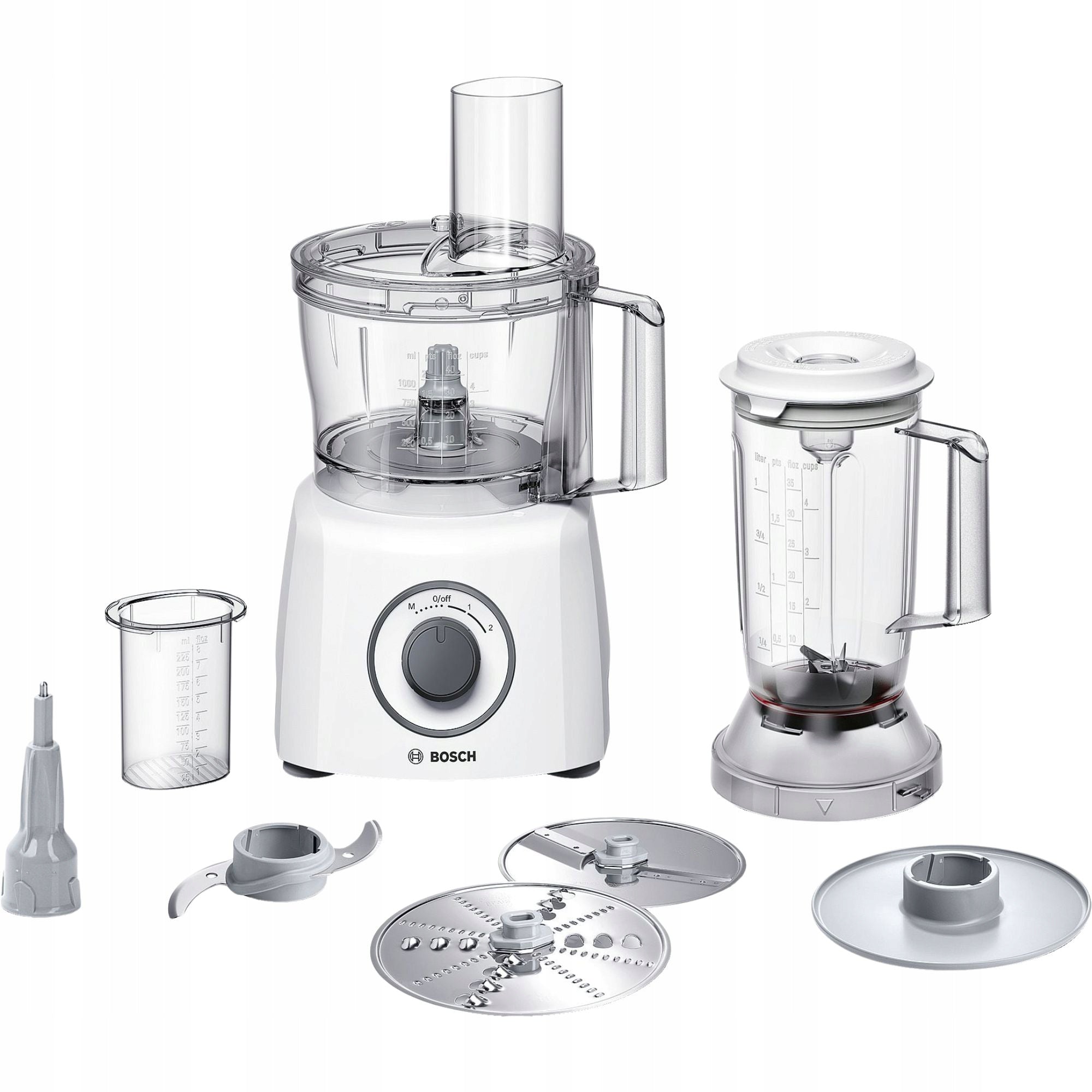 Food Processor Bosch MultiTalent 3 MCM3200W 800W Mixing Shredding