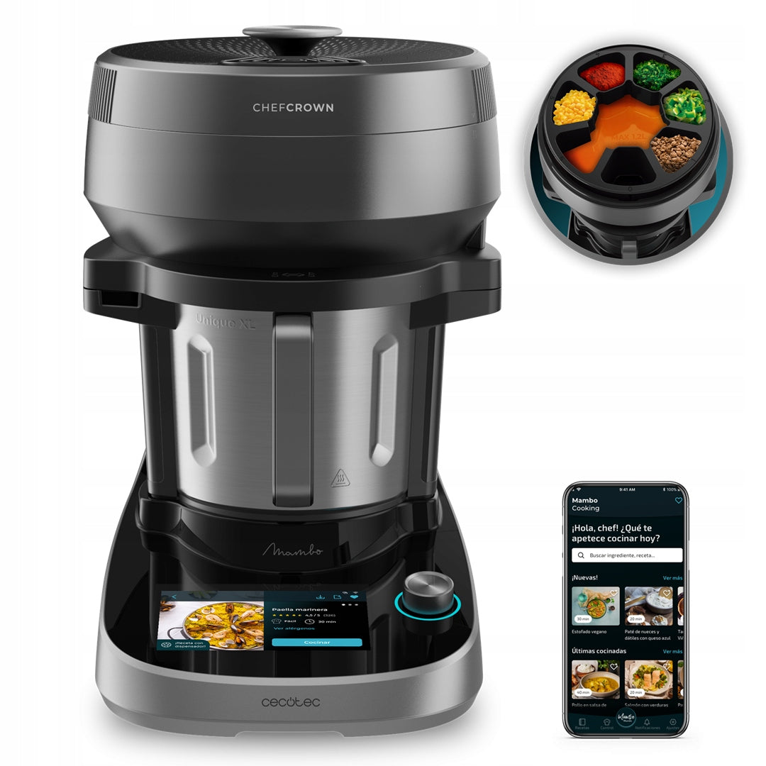 Food Processor Cecotec Mambo CooKing Unique Adds Ingredients! 45Functions Power rating 2200 W