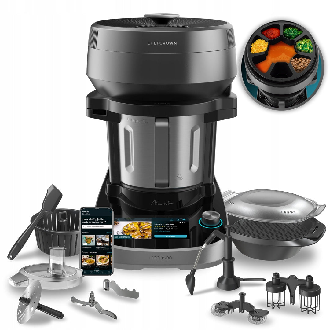 Food Processor Cecotec Mambo CooKing Unique Adds Ingredients! 45Functions