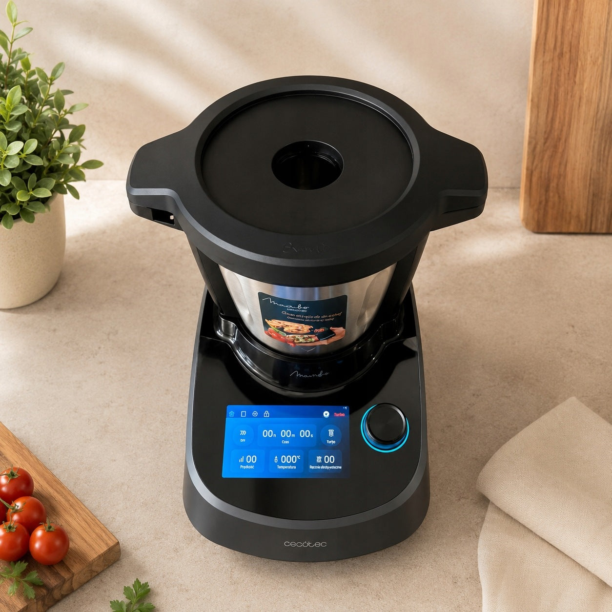 Food Processor Cecotec Mambo Touch 1600 W TFT Black/Grey + Application Manufacturer code 04345