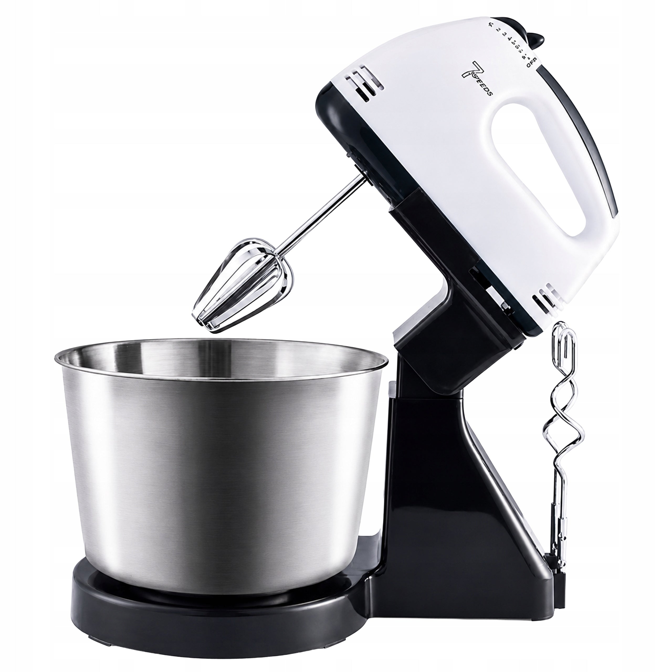 Food Processor Hand Mixer Powerful with Steel Bowl 7 Speeds 100W Tips Brand no brand