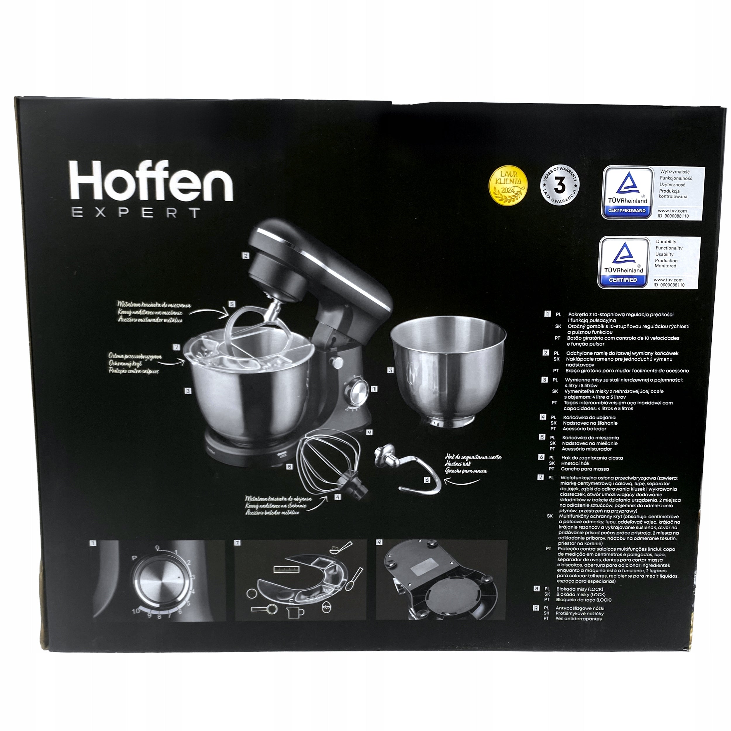 Food Processor Hoffen Planetary Robot 1500 W black