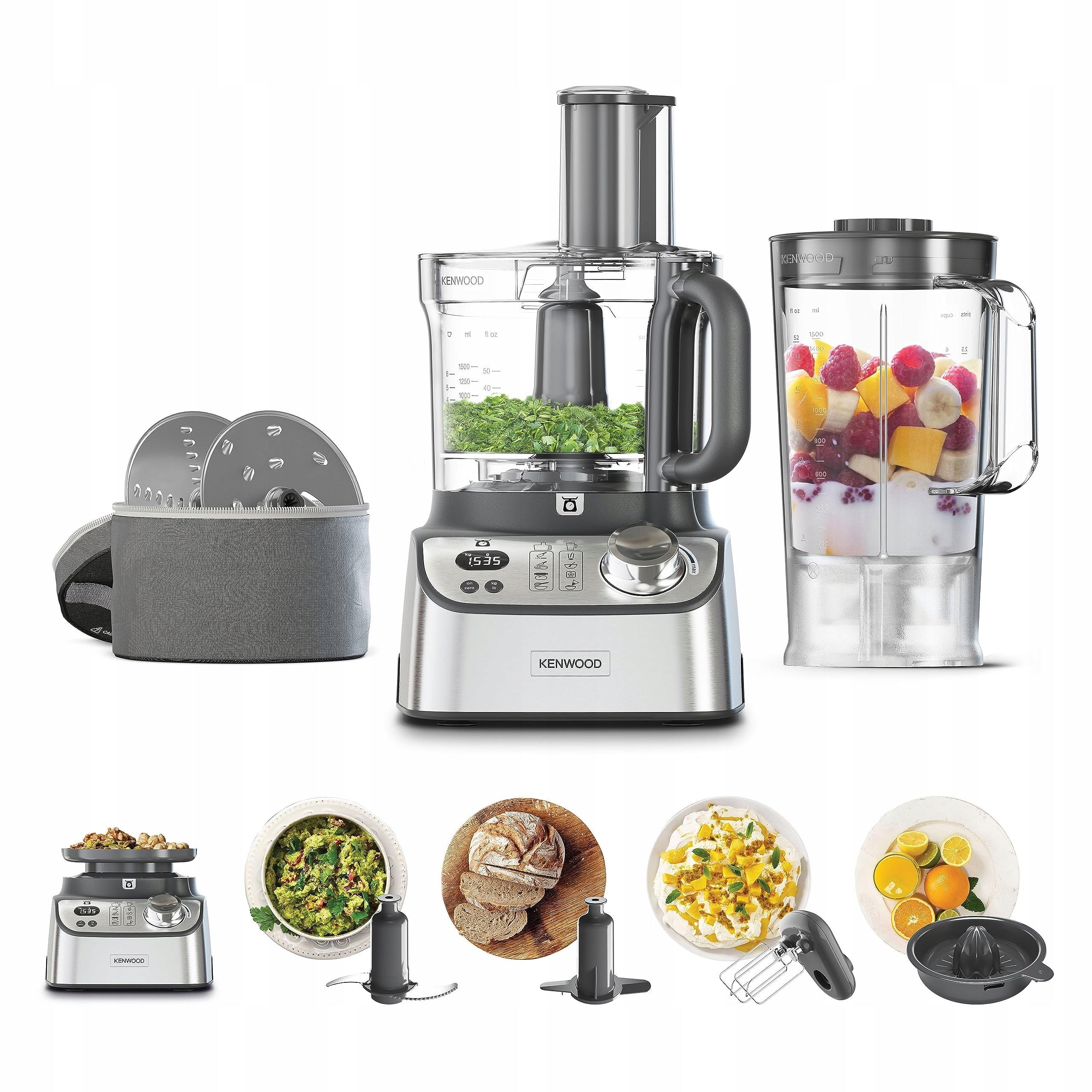 Food Processor Kenwood FDM71.450SS 1000 W silver/grey
