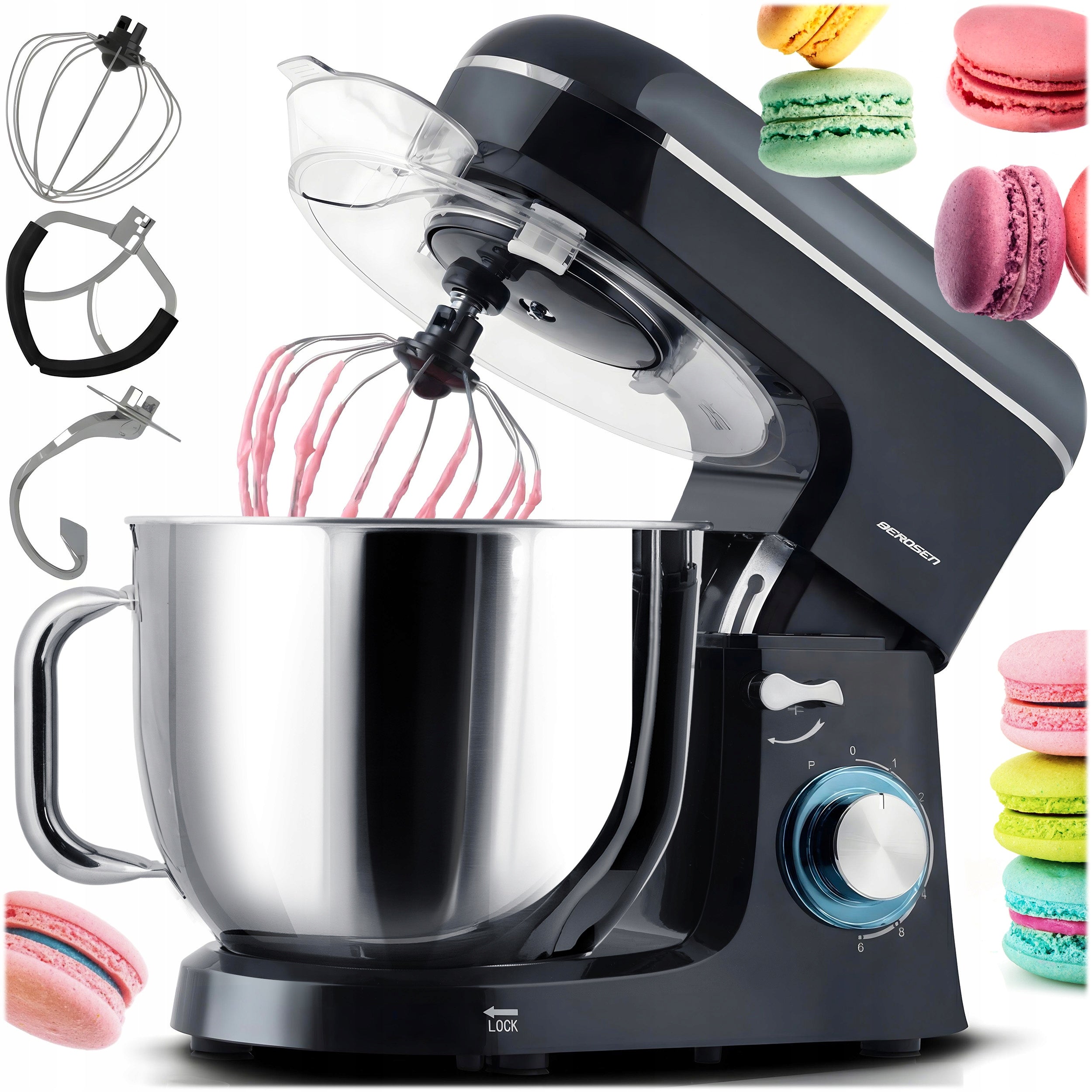 Food Processor Planetary Mixer 3in1 Stainless Steel 6l Berdsen 1400W