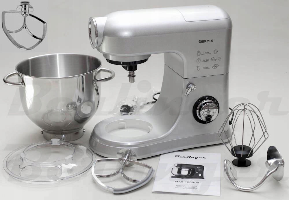 Food Processor Planetary Mixer BERLINGER| Powerful 1500W 5,5L | 4 Stirrers EAN (GTIN) 5903689795531
