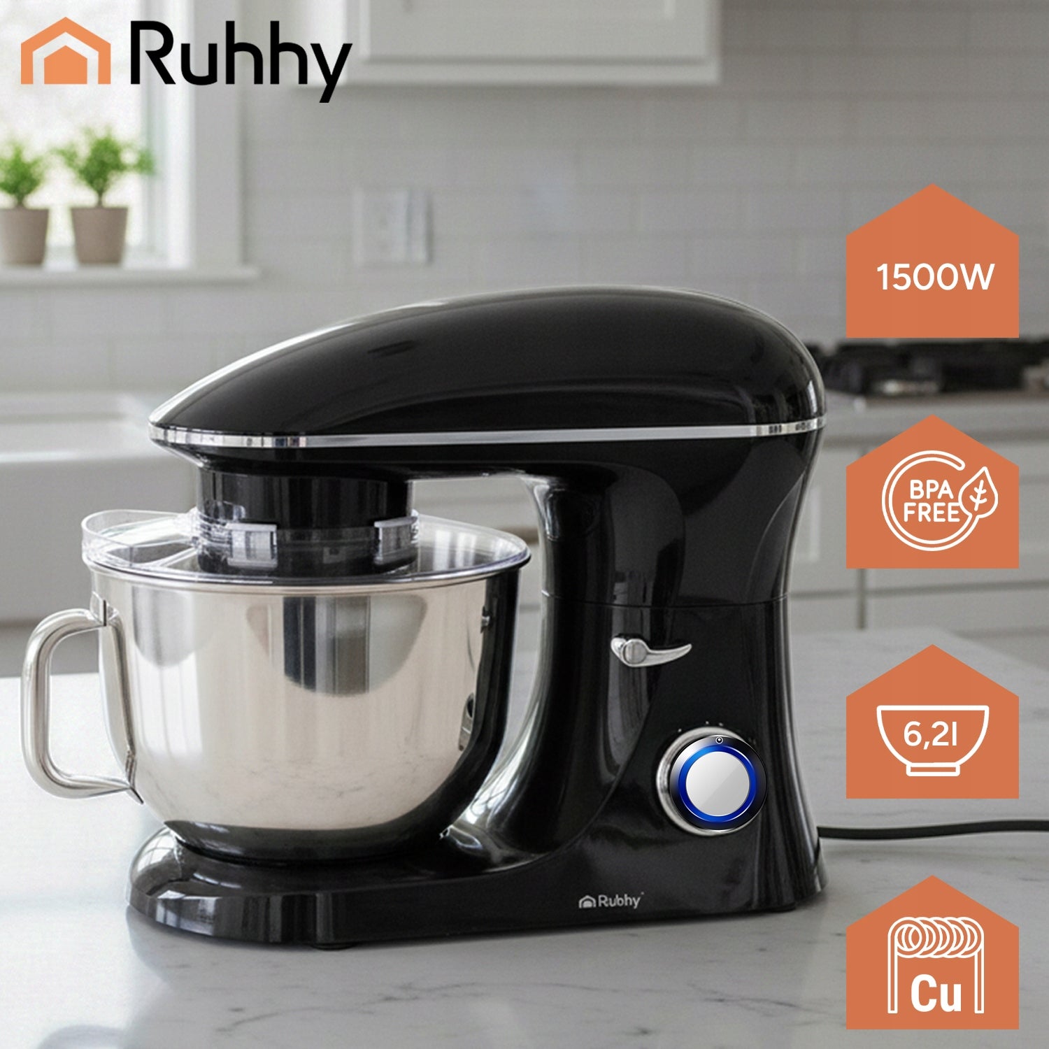 Food Processor Planetary Mixer Bowl Set 6,2l Multifunctional 9in1 Brand no brand