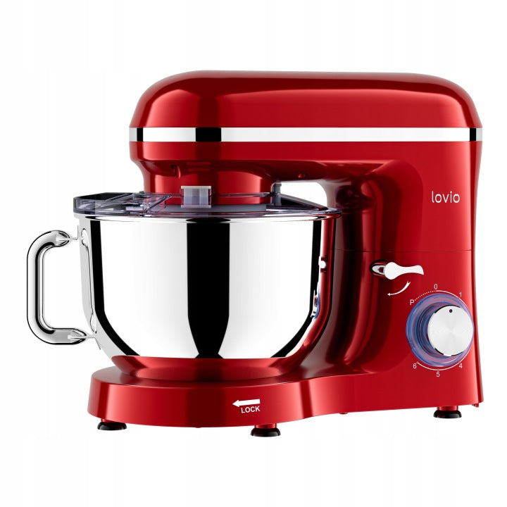 Food Processor Planetary Mixer Lovio Large Bowl 6,2L Multifunctional 1900W Manufacturer code Robot kuchenny Mikser planetarny LVSTM01RD