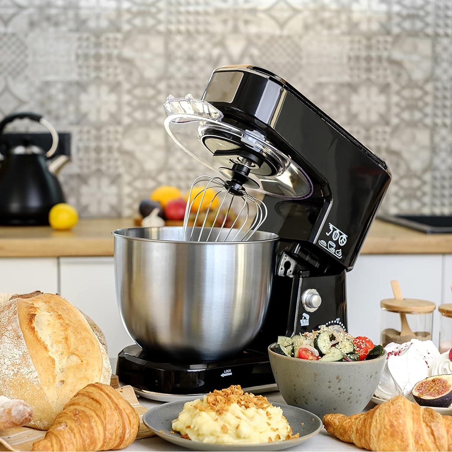 Food Processor Planetary Mixer Royalty Line 4 L1000 W 6 Gears Black Manufacturer code RL-PKM700 Black