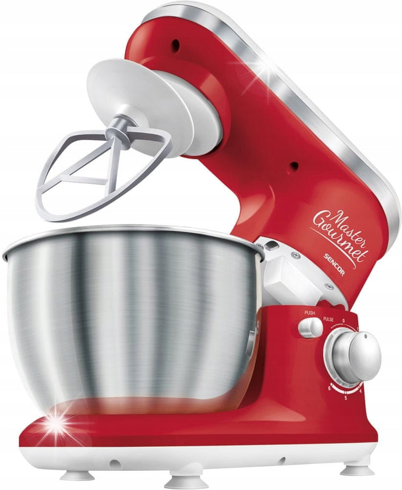 Food Processor Planetary Mixer Sencor STM 3624RD 600W Stainless Bowl 4L