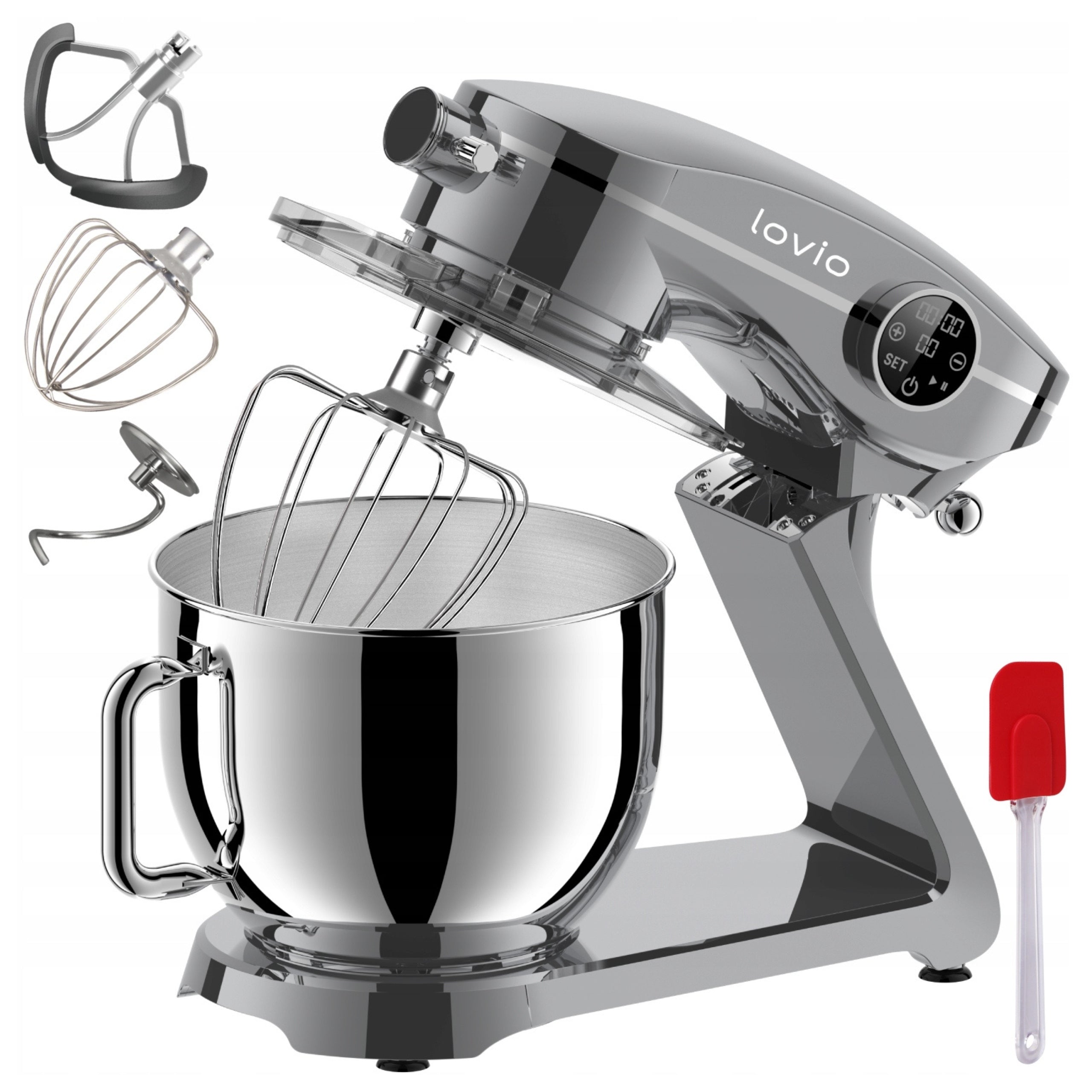 Food Processor Planetary Mixer with Bowl Metal Housing 1800W 6,5L LOVIO