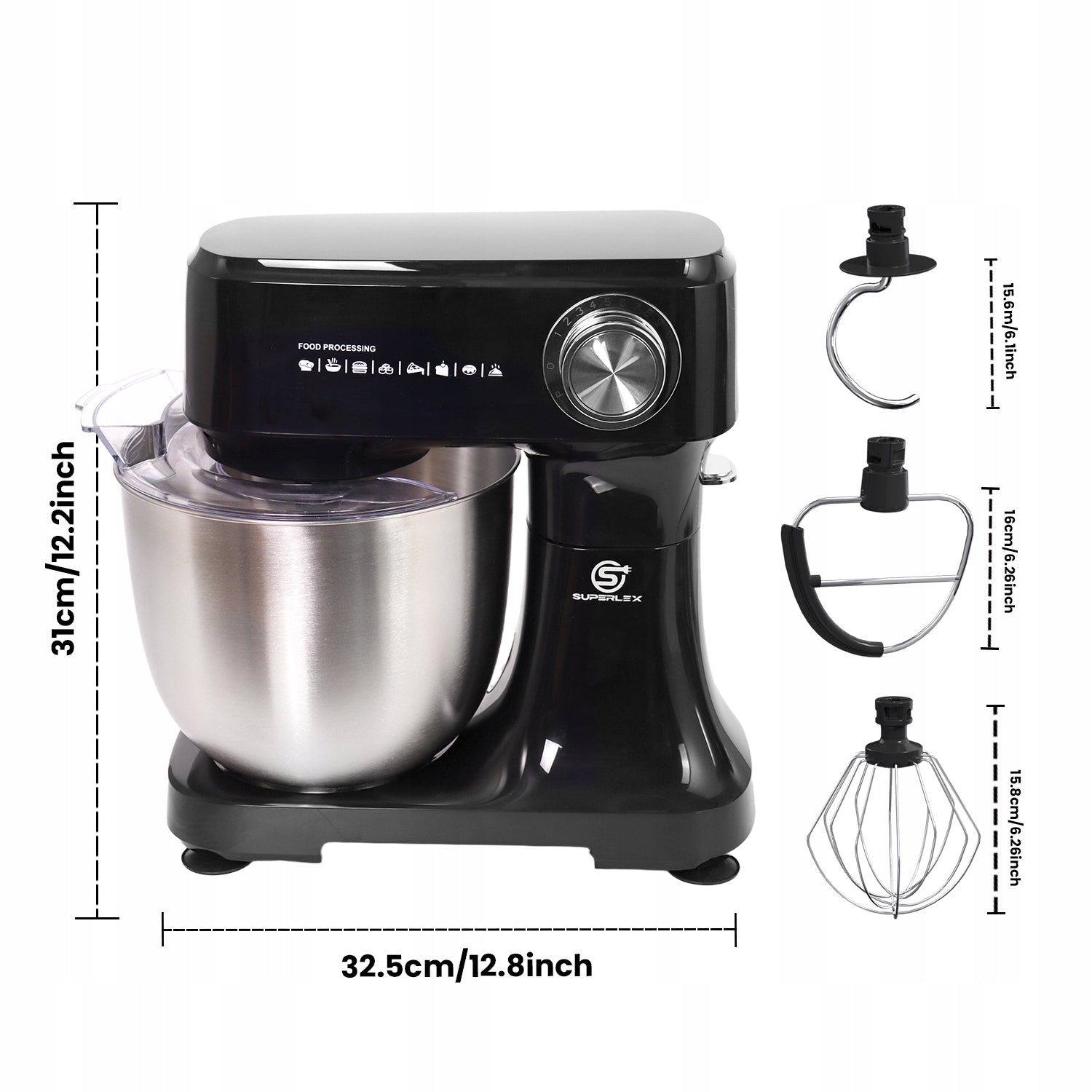 Food Processor Planetary SUPERLEX KM3000CE-GS Mixer 800W 4,5L