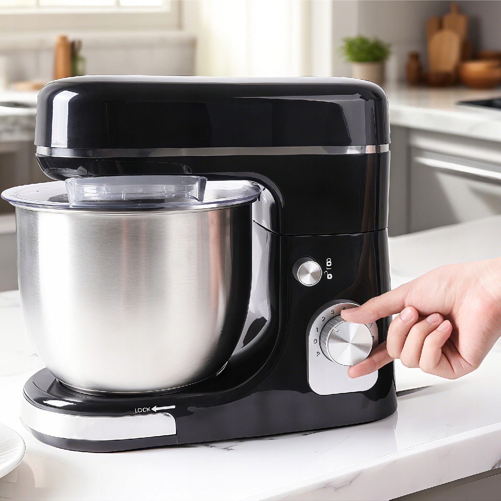 Food Processor Planetary SUPERLEX SM-6461 Mixer Black 1300W 5L Brand SUPERLEX