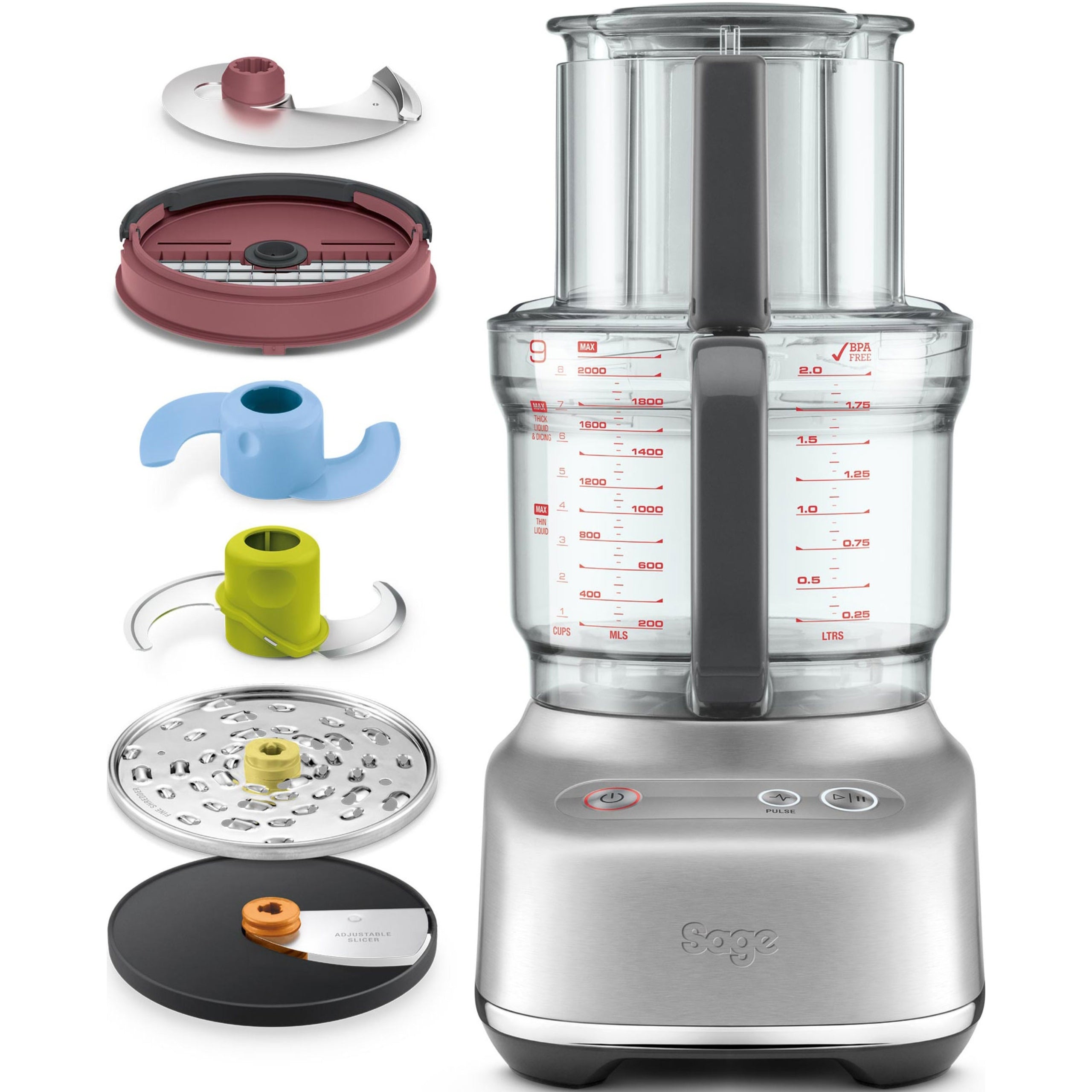 Food Processor Sage SFP638BSS the Paradice 9 Slicer 650W