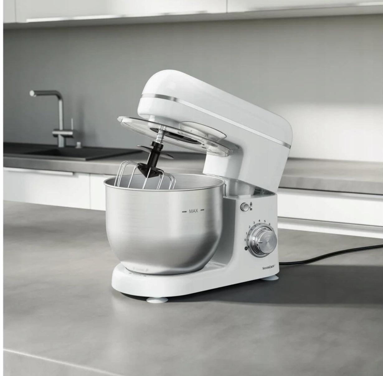 Food Processor Silvercrest SKM 600W Planetary Mixer Multifunctional White Manufacturer code PLANETARNY