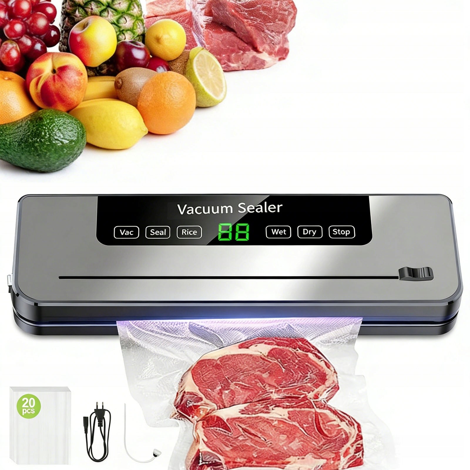 Food Vacuum Welding Machine 120W + 20PCS Bag Set Packing Machine