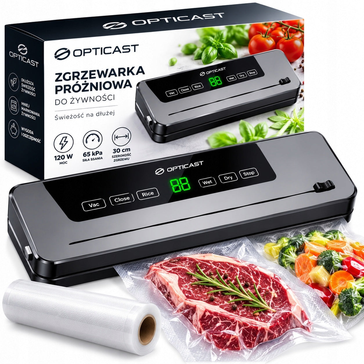 Food Vacuum Welding Machine 120W 65kPa 6in1 + 50 Bags
