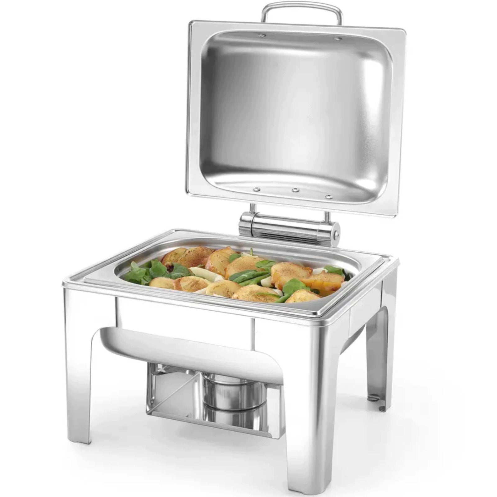 Food Warmer for Candle Paste Satin Steel GN 1/2 Dominant color silver/gray