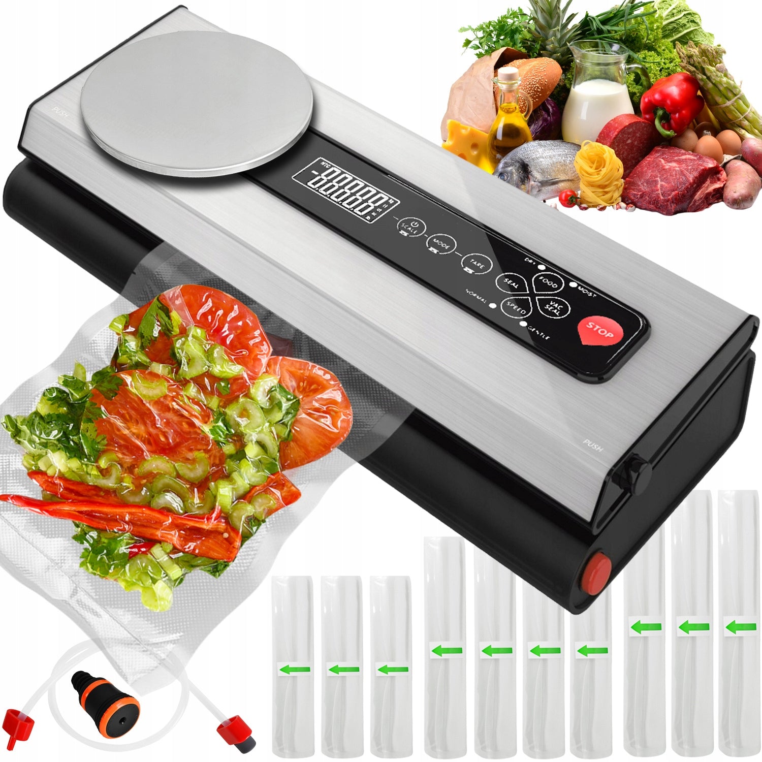 Food Welding Machine with Weight, 120 W, 30 cm, 5 Vacuum Bags Manufacturer code Urządzenie Pakowania Próżniowego Zgrzewarka