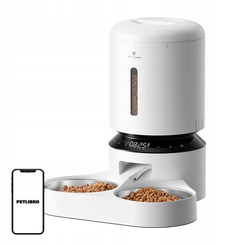 Food dispenser PETLIBRO Granary 5l with double bowl (white) Petlibro