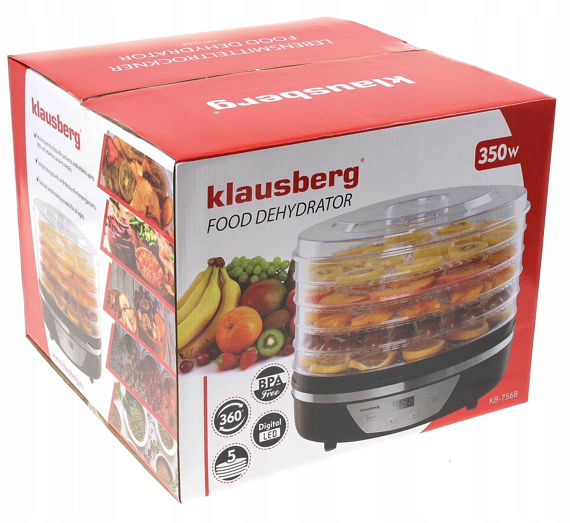 Food dryer Klausberg KB-7568 350 W Manufacturer code KB-7568