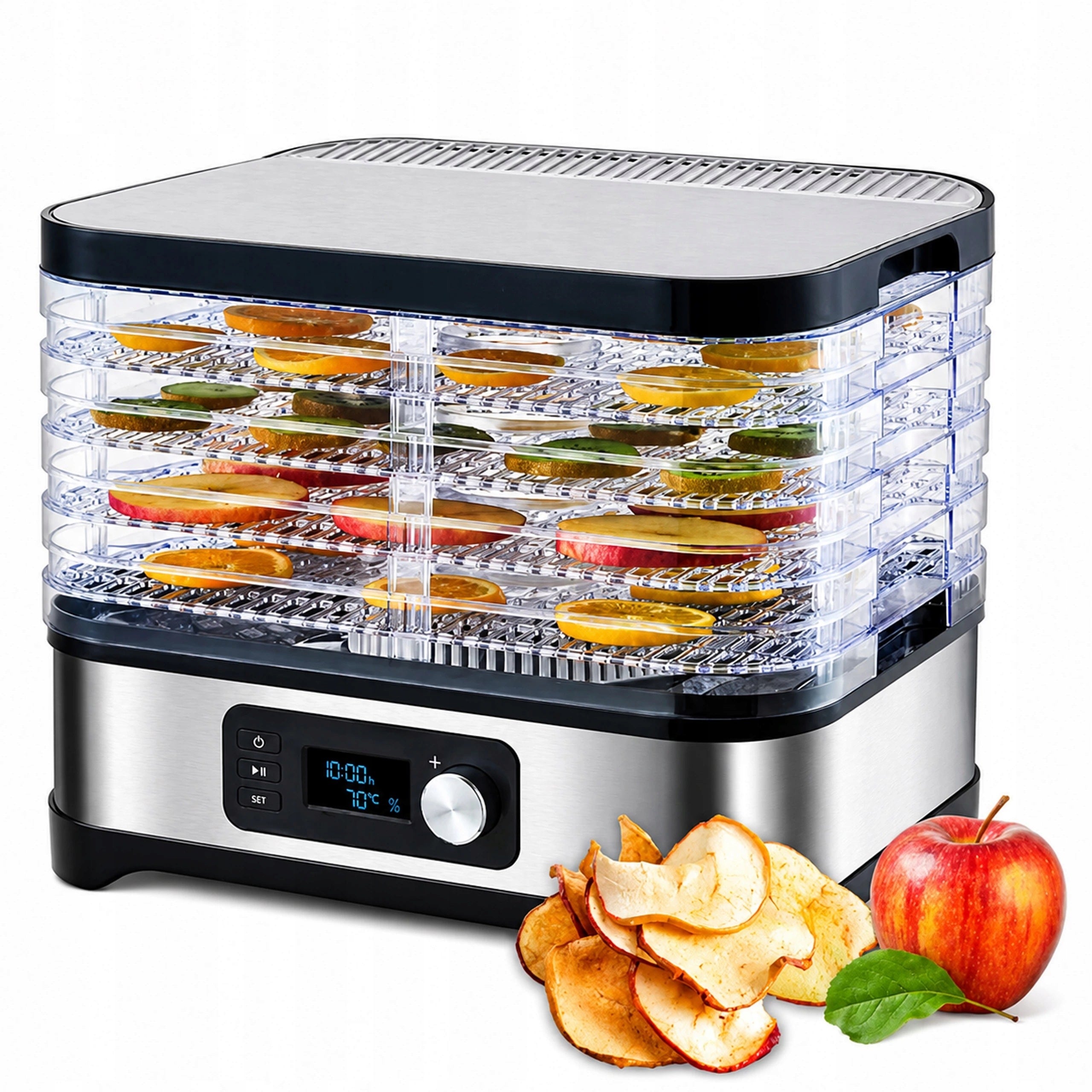 Food dryer for mushrooms fruit vegetables capacious timer 5 LCD shelves Manufacturer code RC-K-2491
