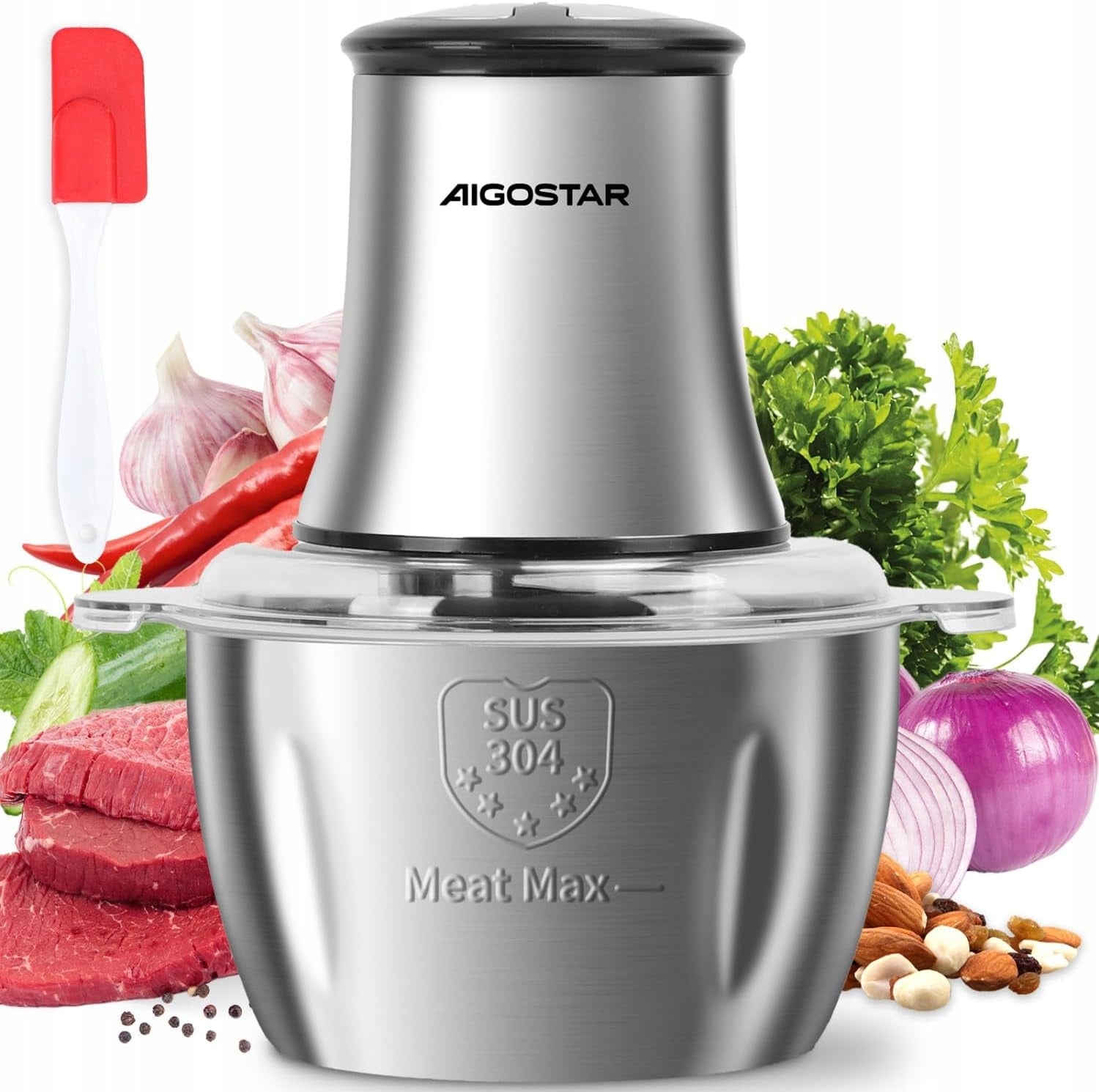 Food processor Aigostar B30201H91 500 W silver/grey B30201H91