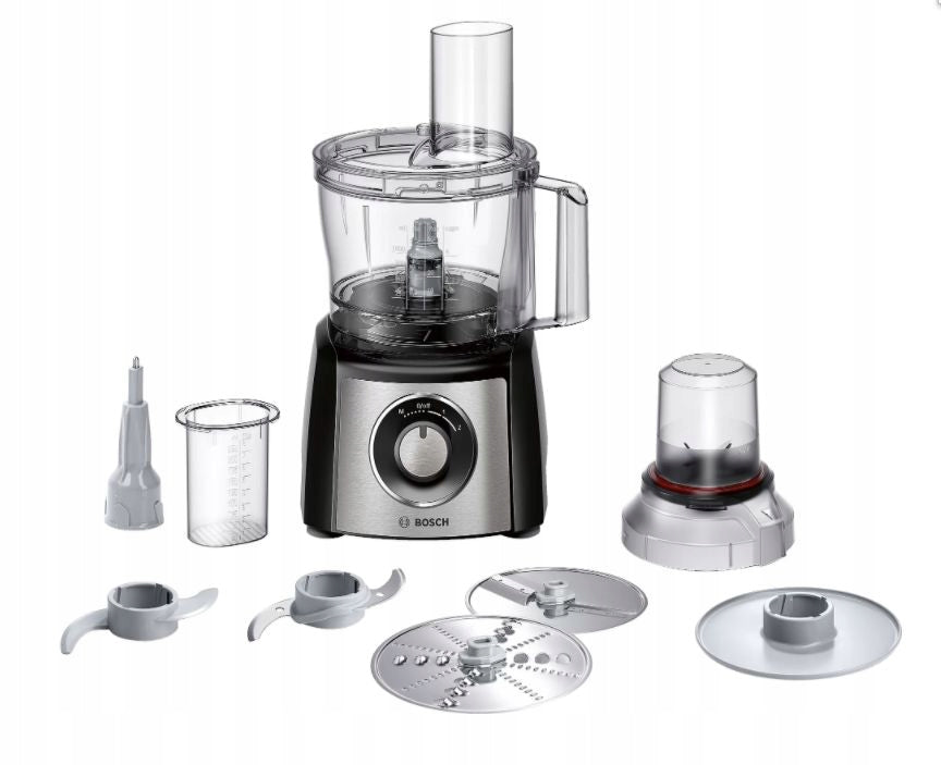 Food processor Bosch MCM3401M, 800W, black/stainless steel
