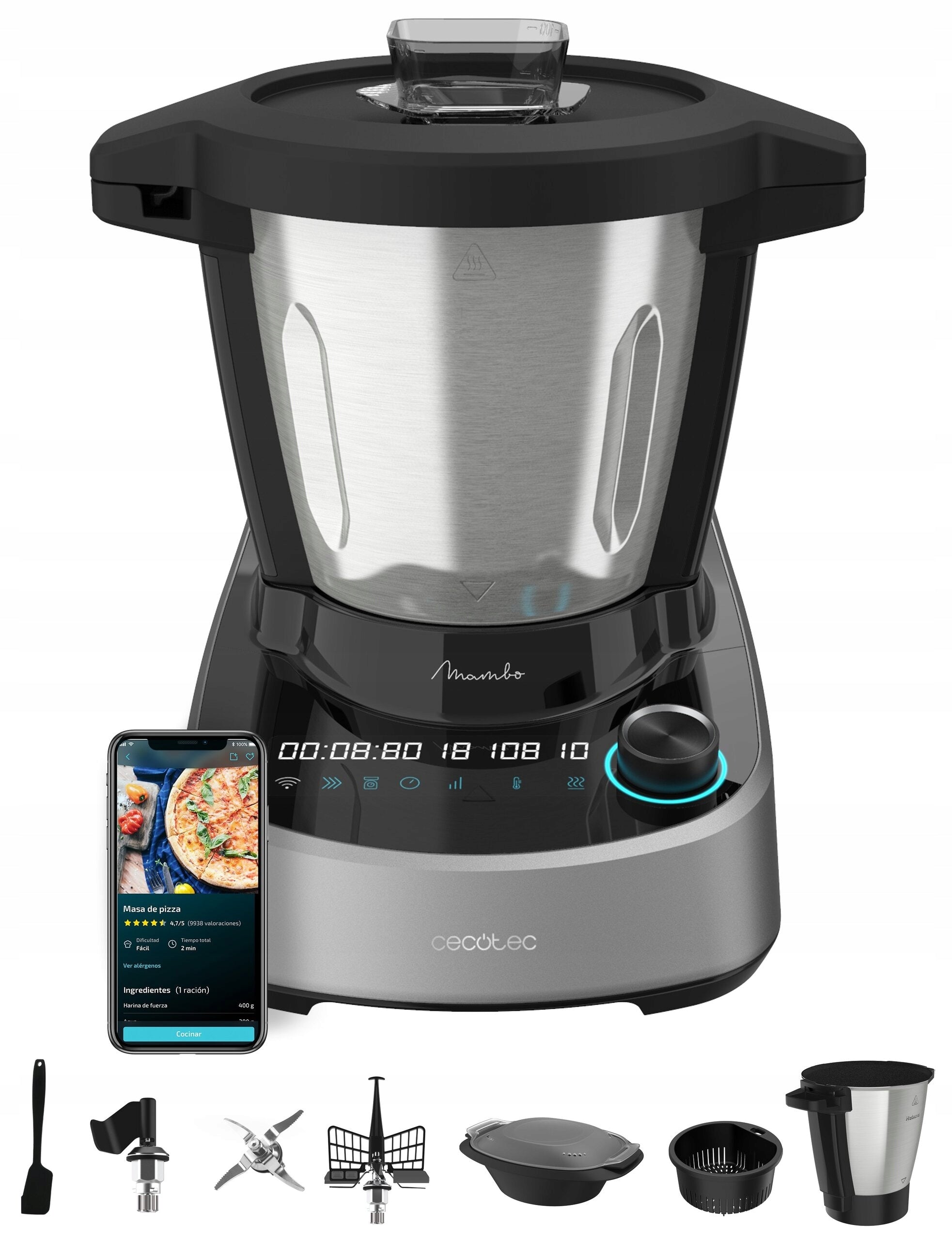 Food processor Cecotec Mambo 11090 Habana 1600 W silver/grey