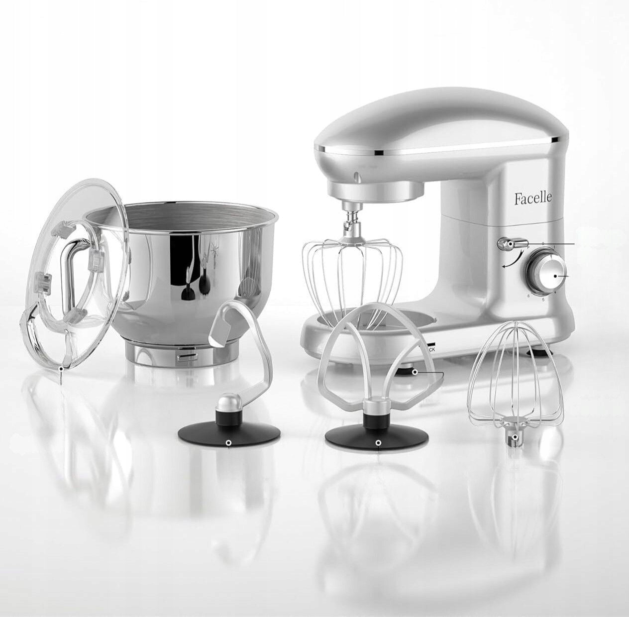 Food processor Facelle 1500 W 6,5 L steel bowl with Pulse function and hooks Manufacturer code Robot kuchenny