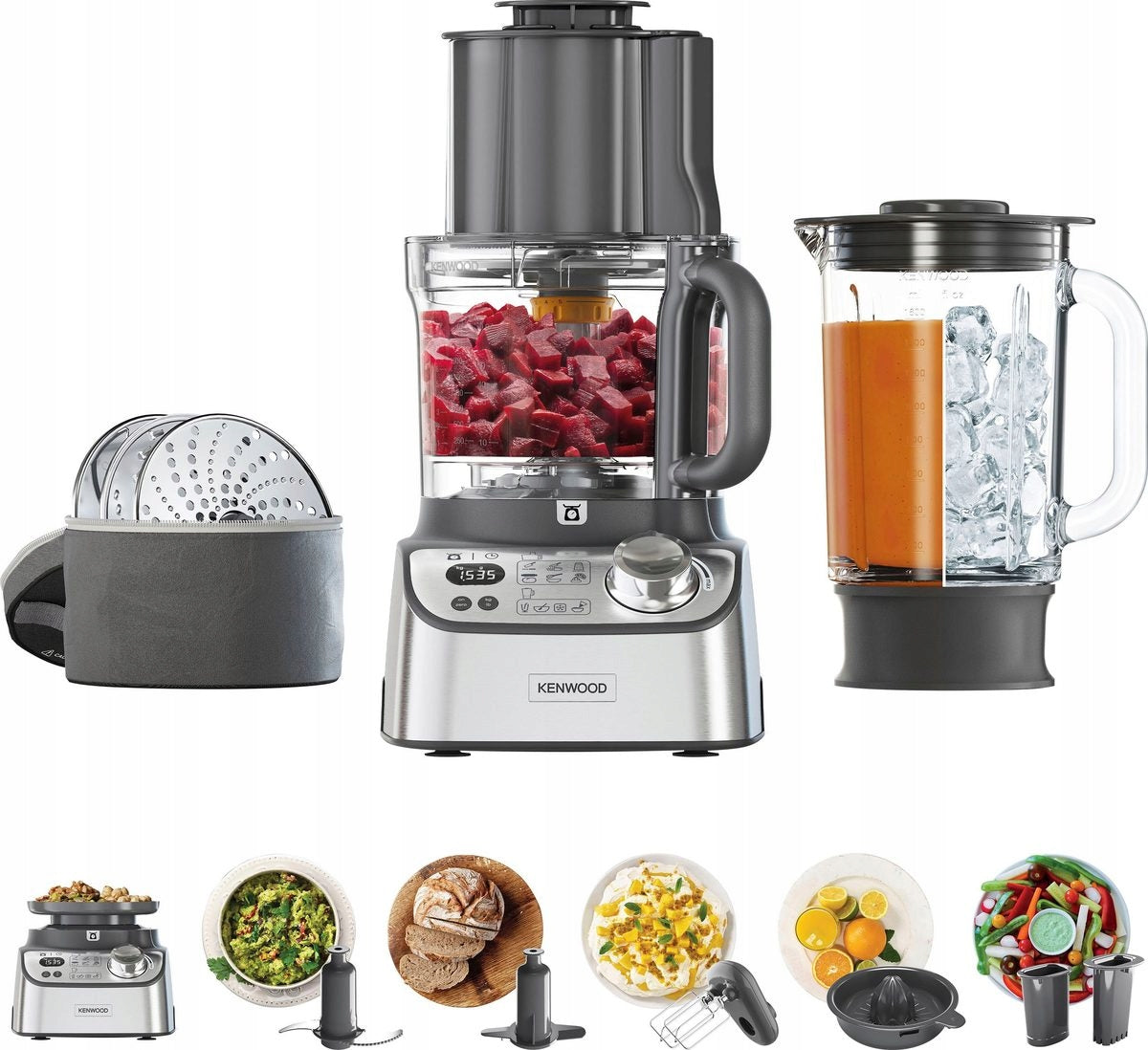 Food processor Kenwood FDM72.990SS 1000 W silver/grey Packaging status original