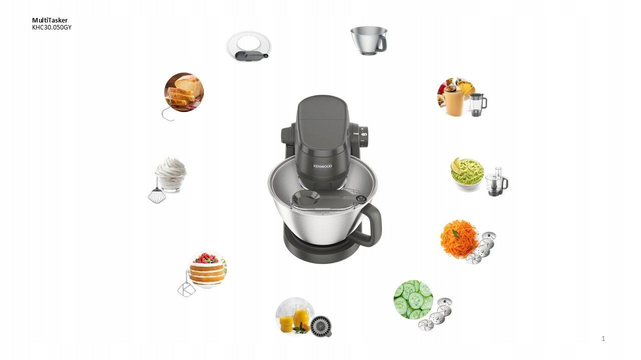 Food processor Kenwood KHC30.050GY 1000 W grey Packaging status original