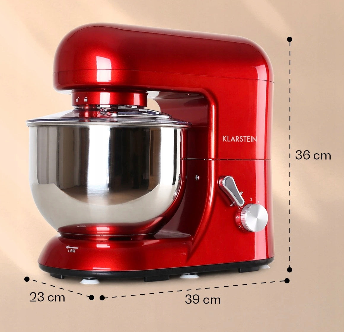 Food processor Klarstein Bella Rosa 2000 W red SUPER CONDITION Manufacturer code 10005316