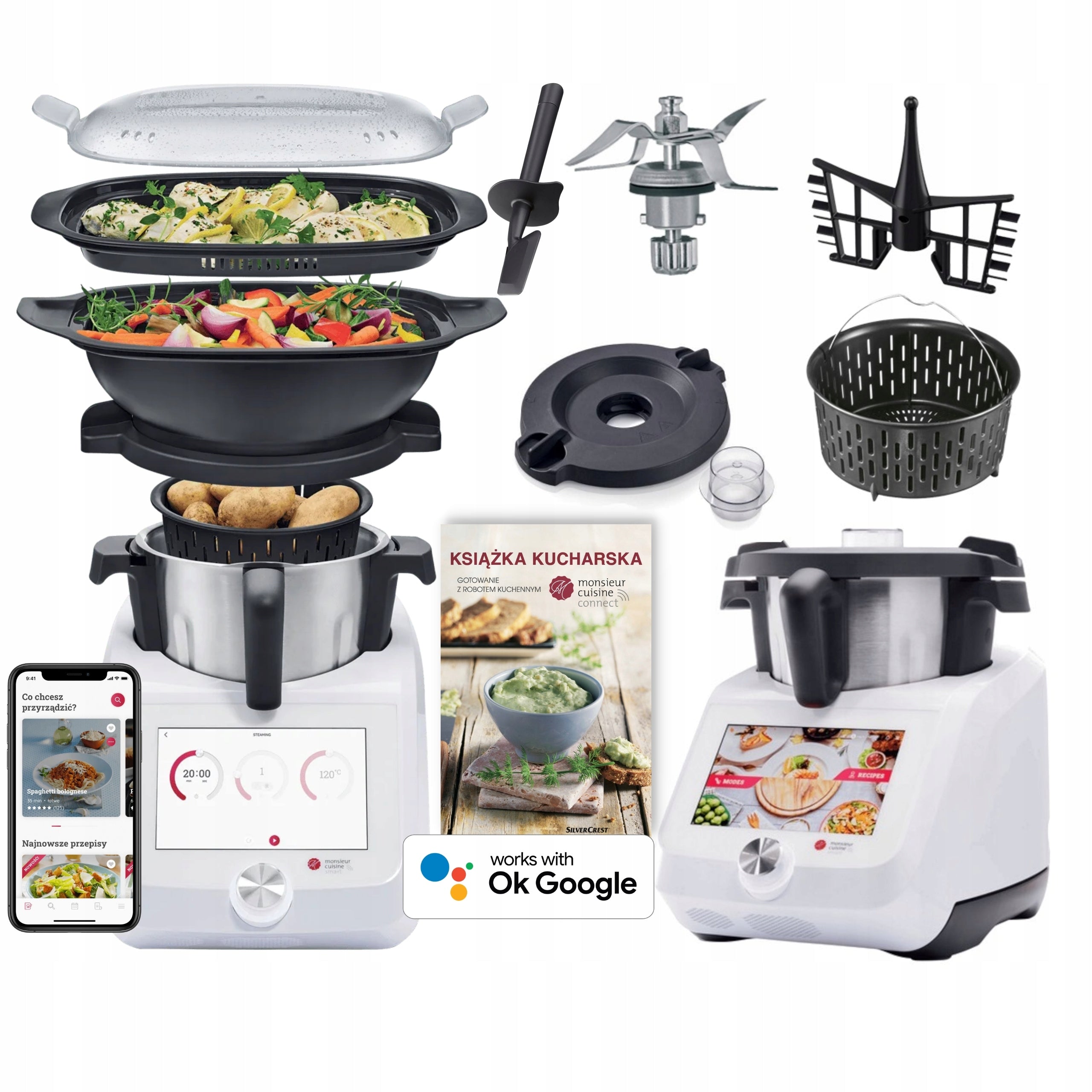 Food processor LIDLOMIX Monsieur Cuisine Smart SKMS 1200 SilverCrest WiFi