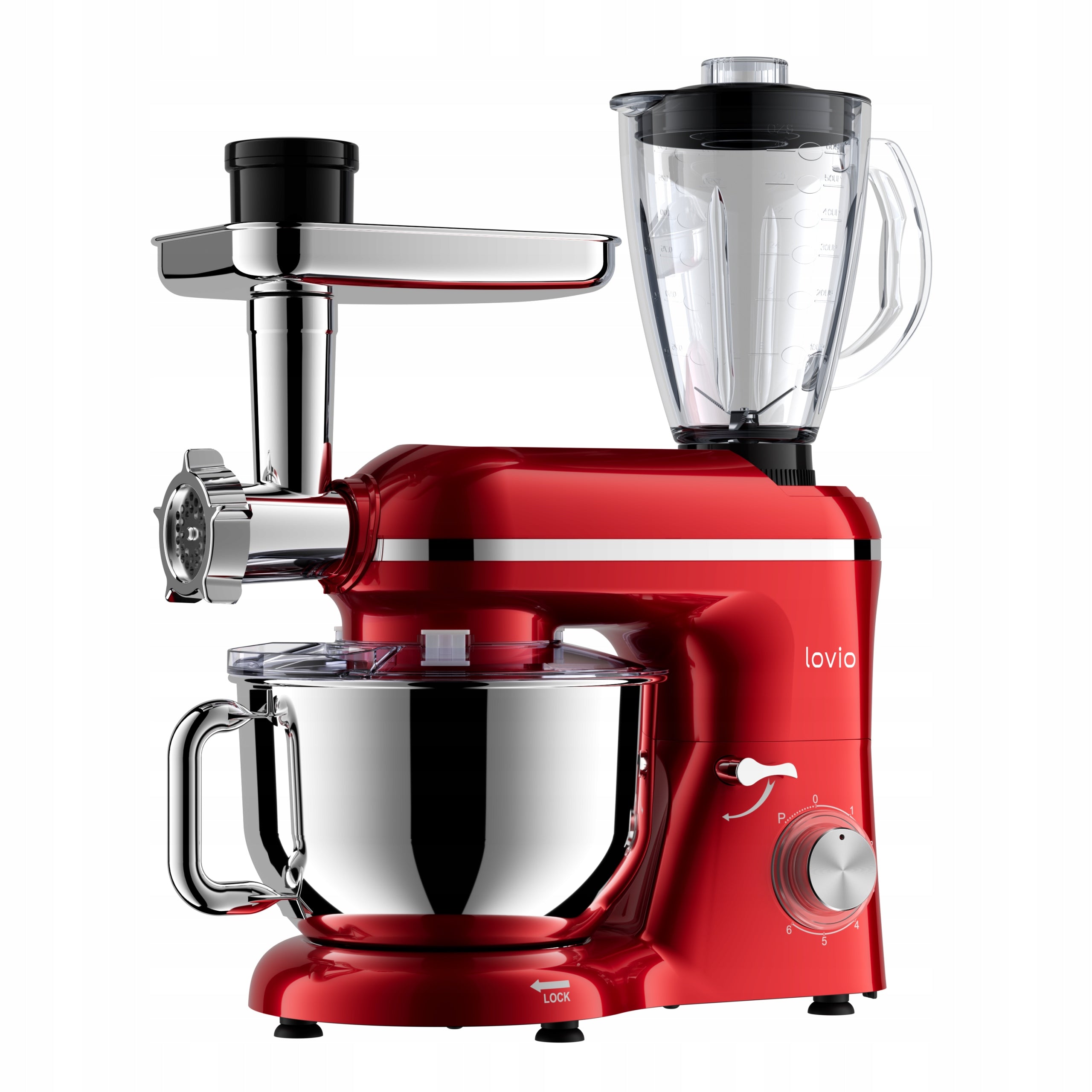 Food processor Lovio red 1900 W 6,2 l with grinding function Brand Lovio