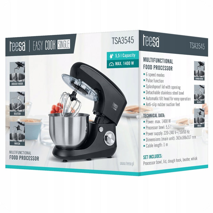Food processor Teesa TSA3545-B 1400 W black Manufacturer code TSA3545-B