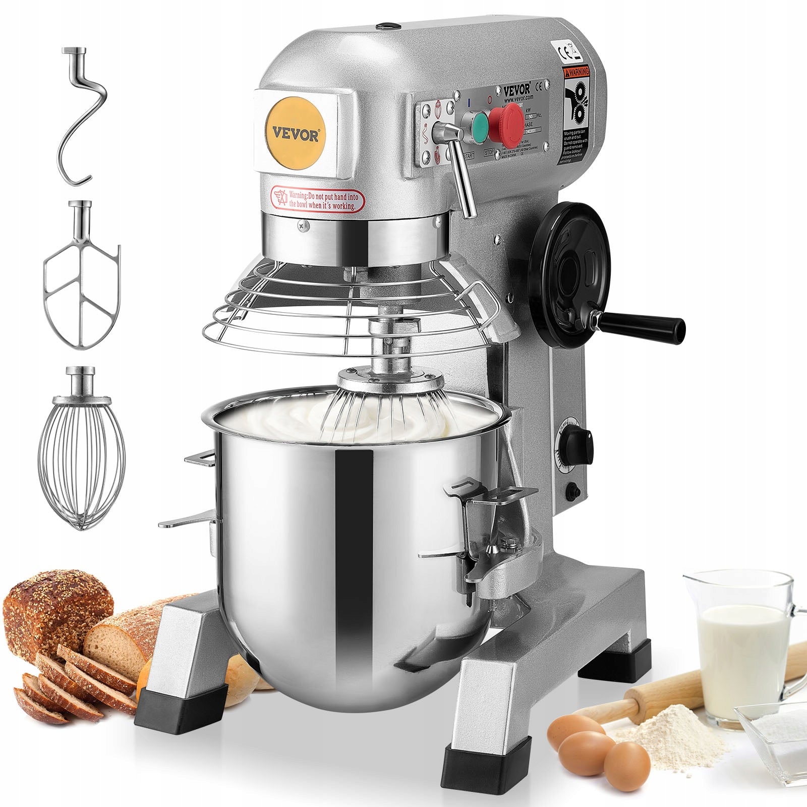 Food processor Vevor B20B 1100 W silver/grey
