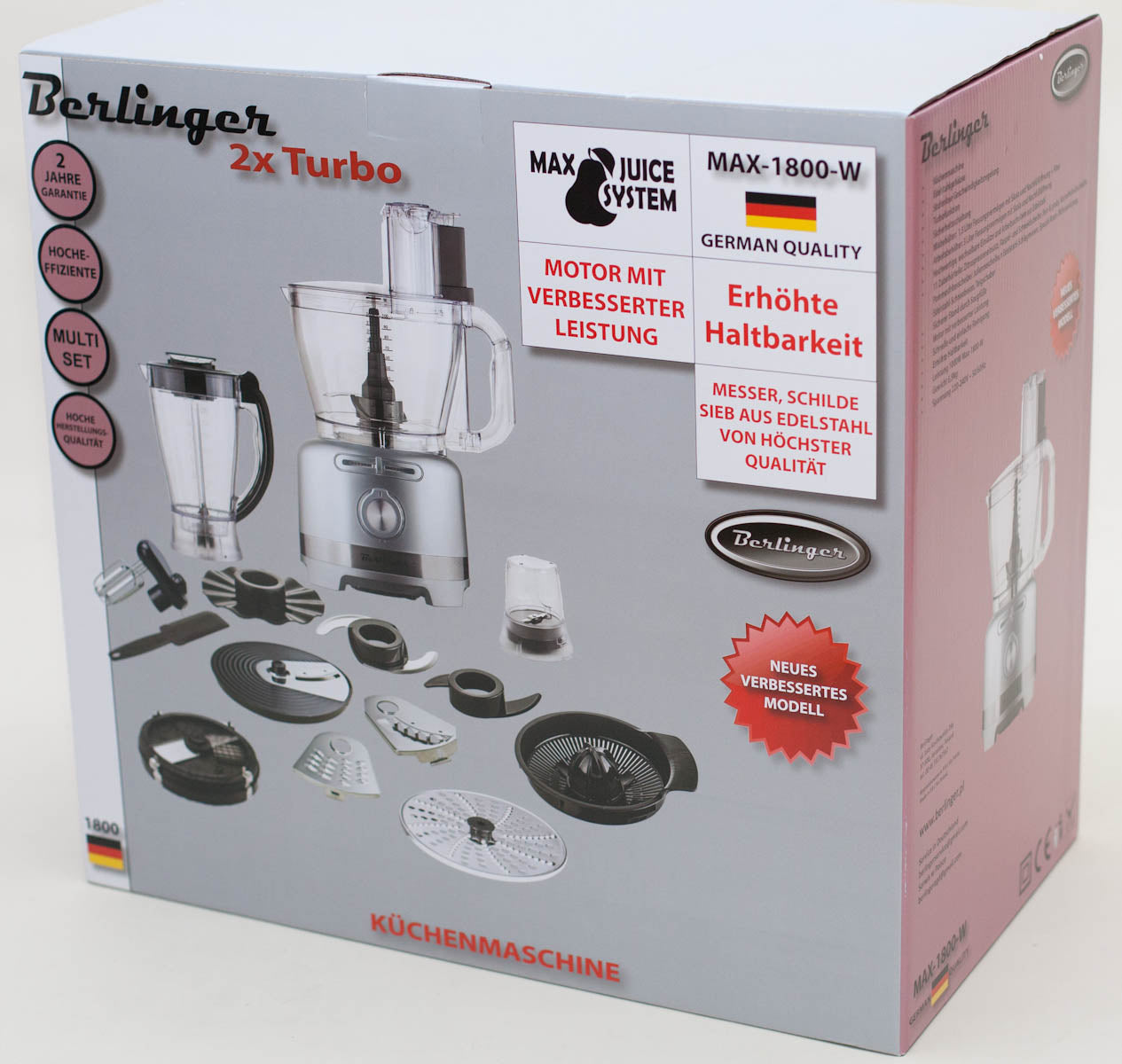 Food processor multifunctional 16W1 1800W - blender shredder grinder grater Manufacturer code robot_kuchenny-1800_CZ