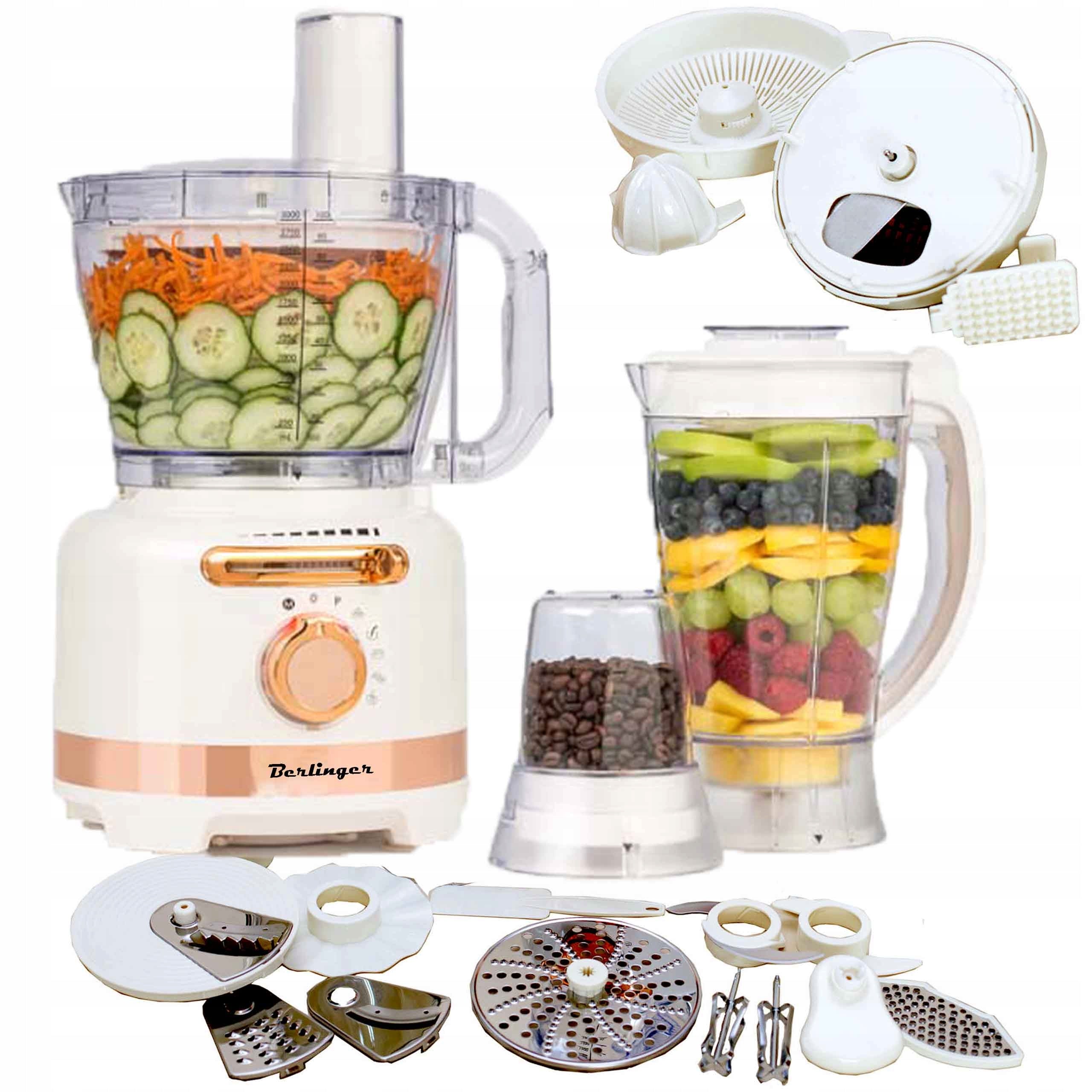 Food processor multifunctional 16W1 1800W - blender shredder grinder grater