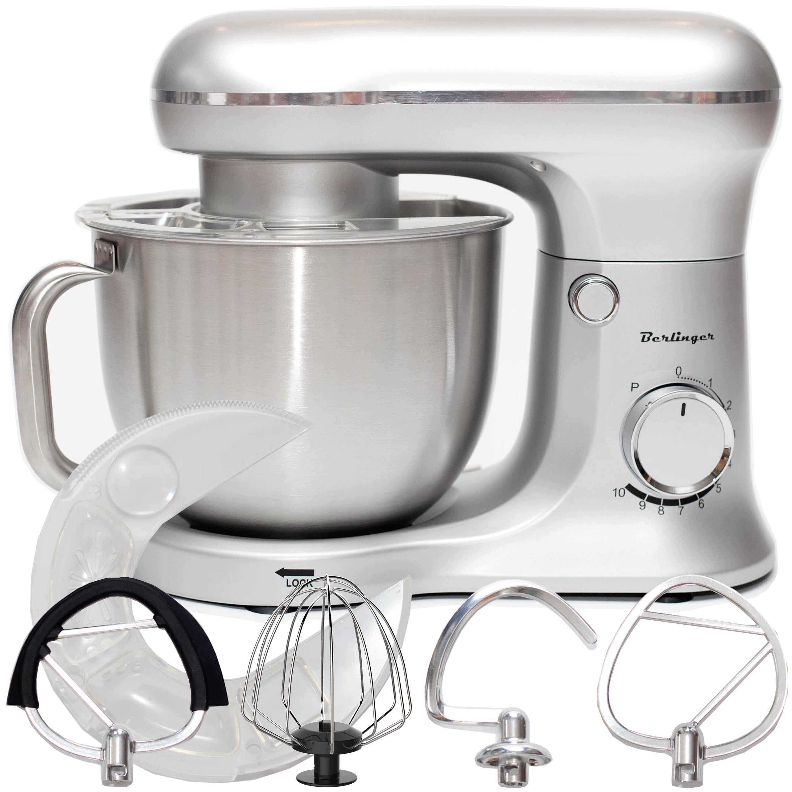 Food processor planetary mixer BERLINGER| Powerful 3200W 5,5L | 4 mixers