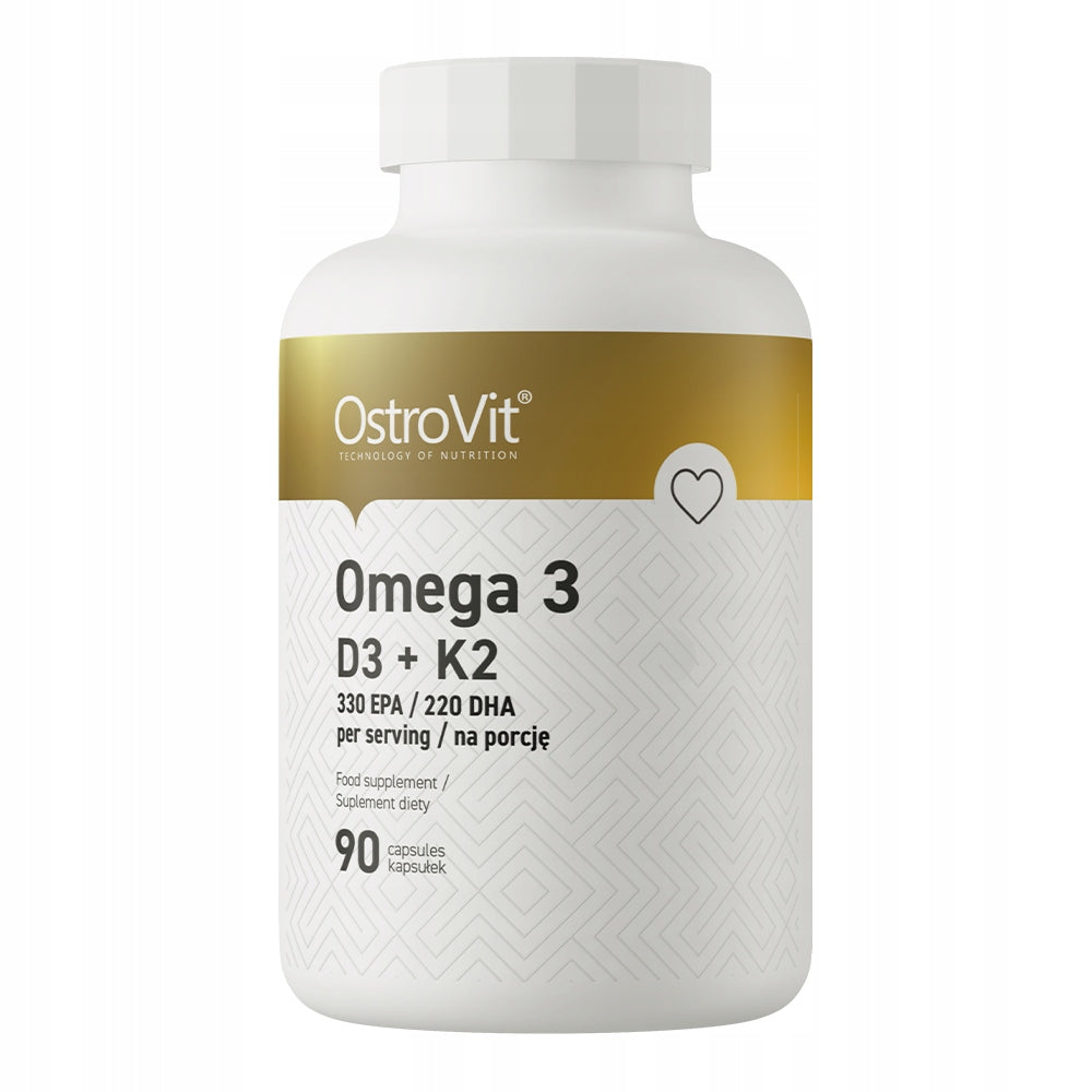 Food supplement OstroVit Omega 3 D3+K2 90 capsules